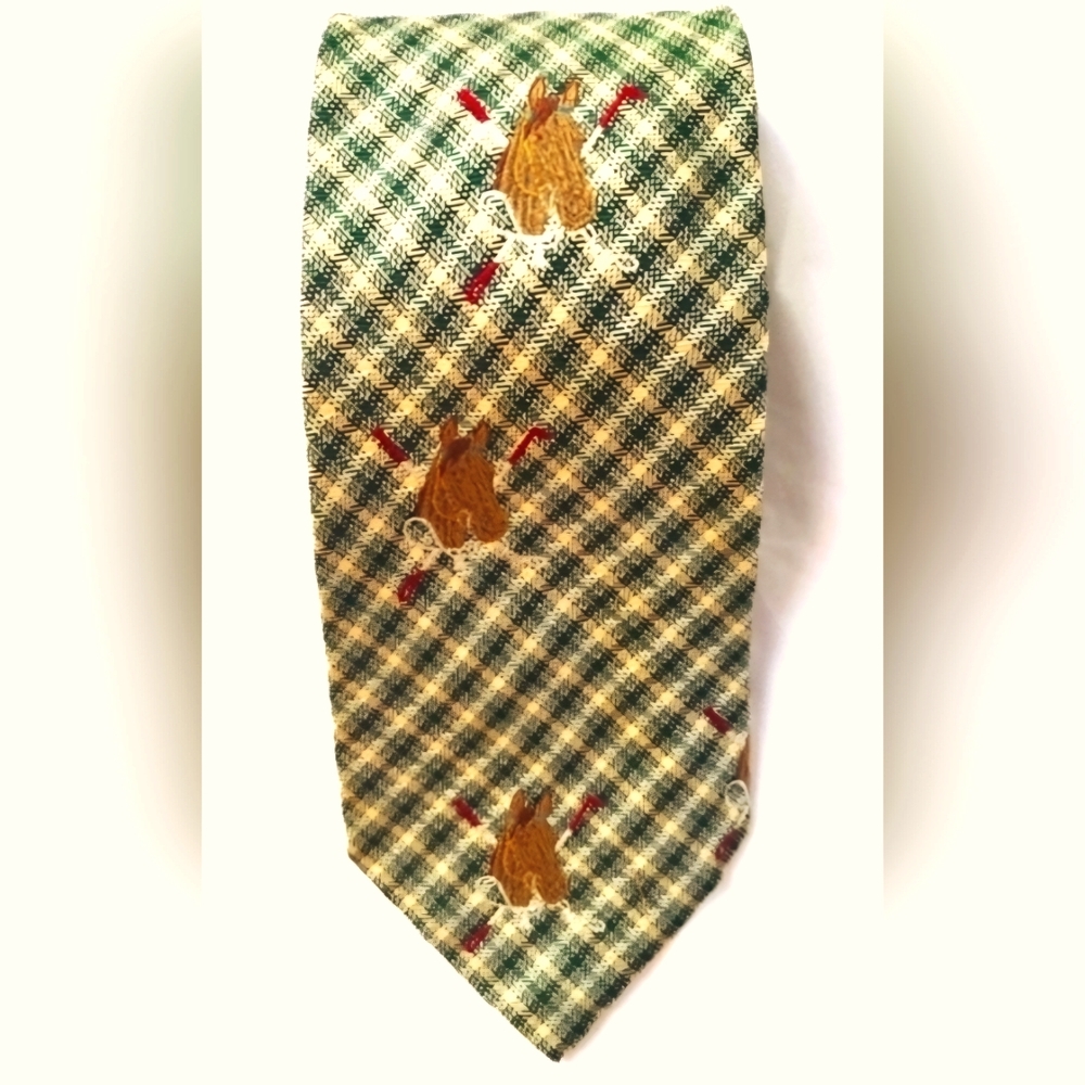 🐎 POLO RALPH LAUREN HORSE POLO PLAYER HAND MADE 100% SILK TIE - Picture 3 of 7